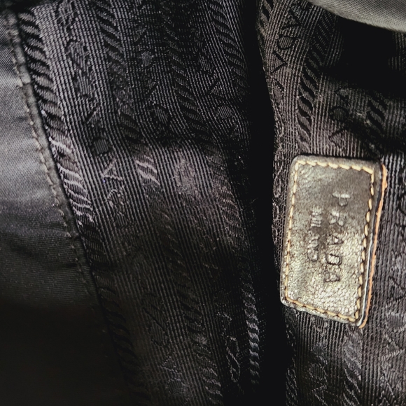 Prada Black Nylon Satchel Style Handmade Vintage Circa 90's - Picture 5 of 10